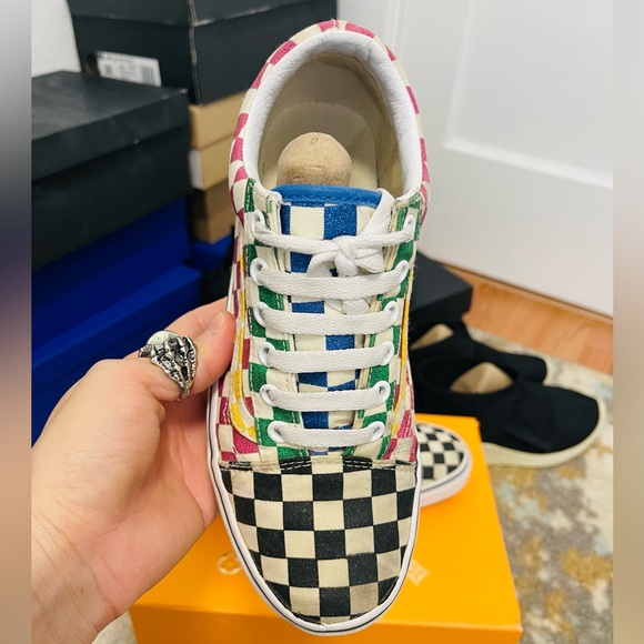 EUC Men’s Size 6/Women’s Size 7.5 Vans Old Skool Shoes Checkerboard Multicolored - Picture 9 of 12